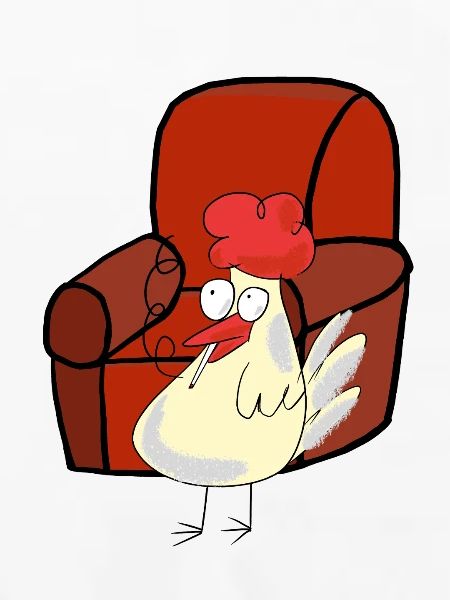 Feierabend Huhn Raucher Zigarette Pause