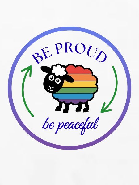 Pride Regenbogen-Schaf: Stolz und Friedlich