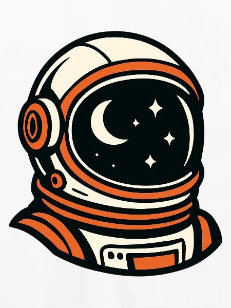 Astronaut am Nachthimmel