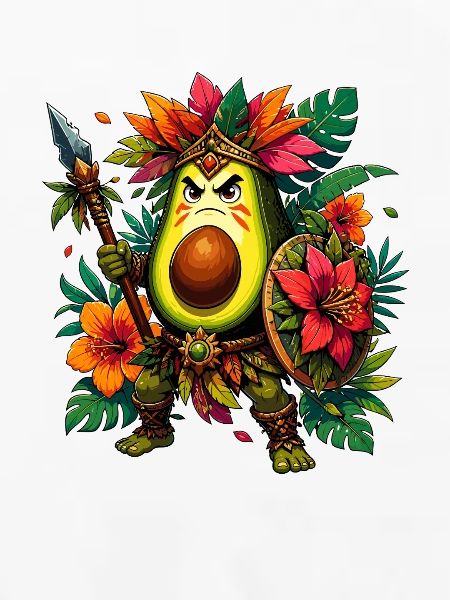 Avocado Krieger im Tropenwald