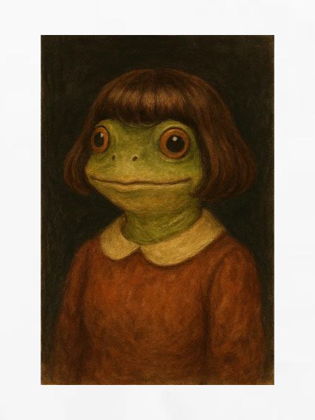 Froschmädchen im Retrolook