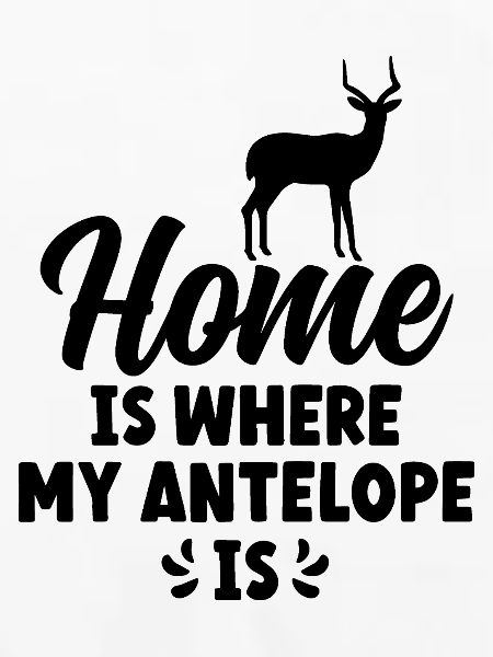 Antilope Silhouette Spruch