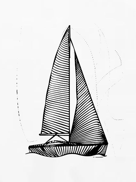 Segelboot Skizze