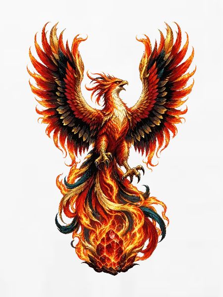 Phönix aus Flammenaufstieg