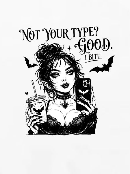 Gothic Vamp Selfie Druck