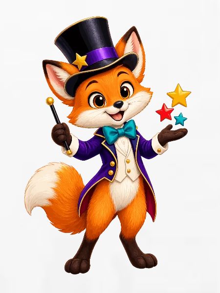Zaubernder Fuchs Magier-Charakter