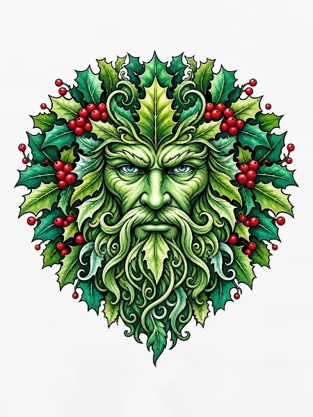 Weihnachts-Wintersonnenwende Weihnachtsgrüner Mann