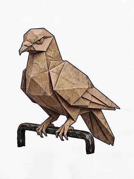 Papiervogel Kunst