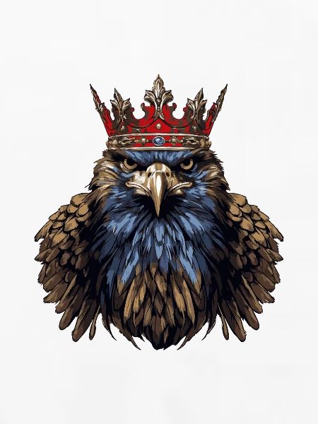 Adler Kopf mit Krone