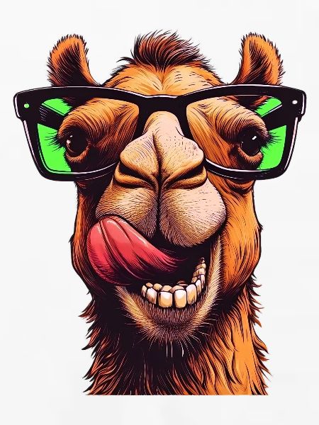 Kamel mit Sonnenbrille