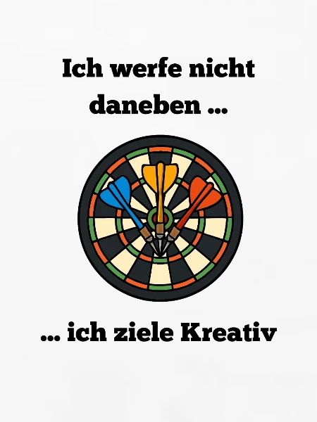 Dartboard Farbkreis mit Darts