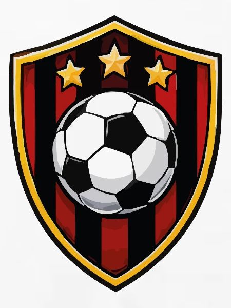 Schwarzrot Shield Fußballstern