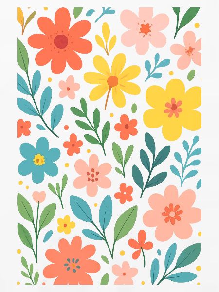Blumenmuster in Pastellfarben