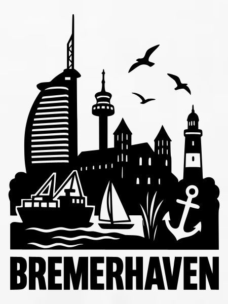 Bremerhaven Silhouette Skyline