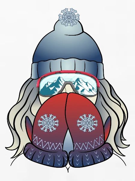    	 Wintermädchen mit Schneeflocke