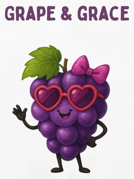 Grape  Grace - Traube mit Herzbrille 
