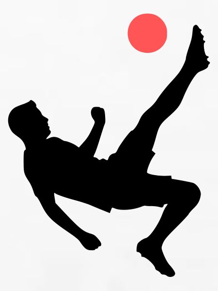 Dynamischer Fallrückzieher Fußball