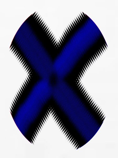 Neon X-Kreuz Blau