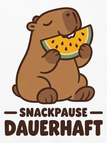 Snackpause dauerhaft Wasserschwein Melone