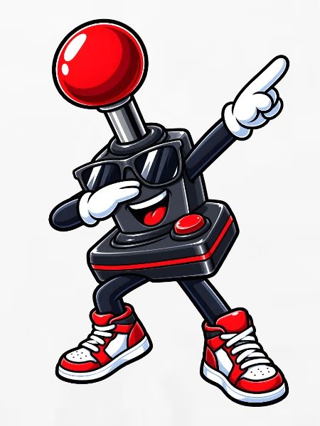 Dabbing Retro Joystick – Gaming Nostalgie