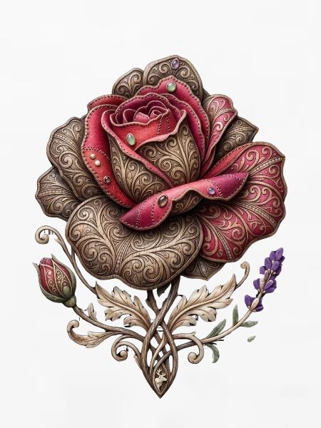 Schnitzte Rose