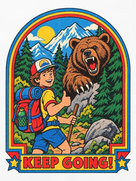 Wanderer trifft Bär Patch
