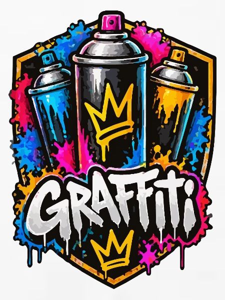 Graffiti Krone Spray Kunst