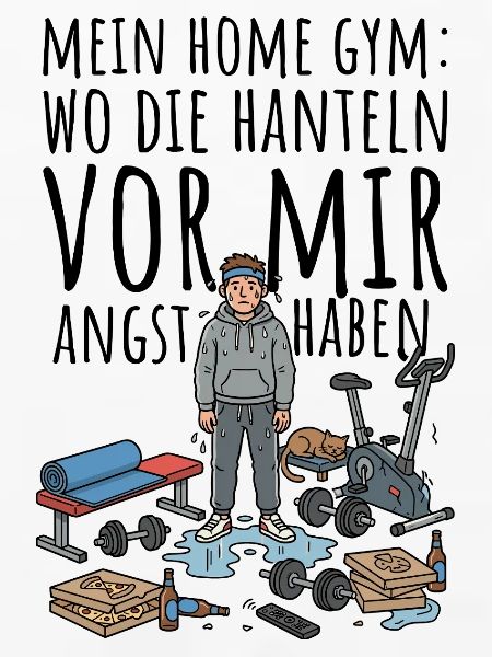 Schwitzendes Fitness-Comic-Design
