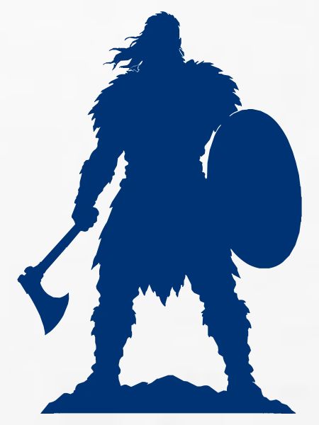 Wikinger Kämpfer Silhouette