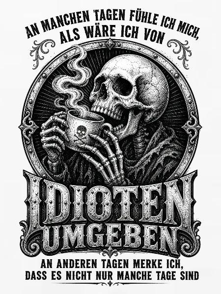 Gothic Skelett Kaffee Kollegen