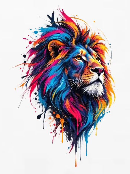 Löwe Aquarell