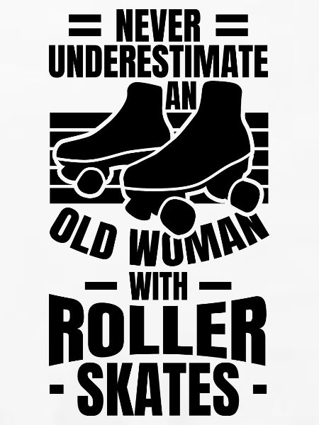 Rollschuhfahrer Oma