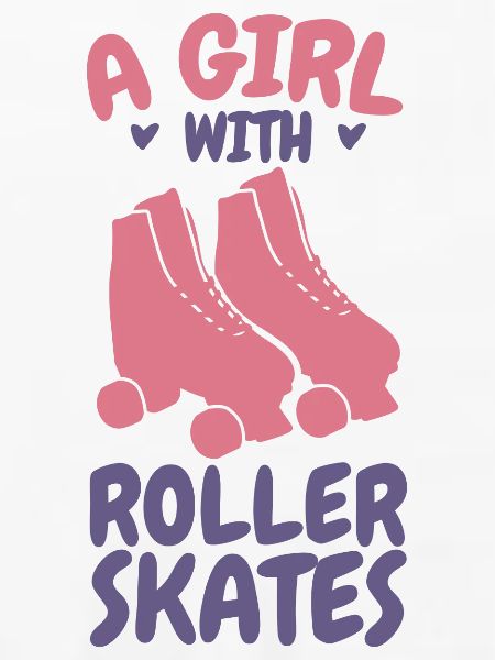 Ein Mädchen mit Rollschuhen