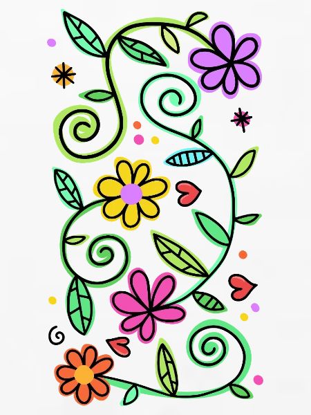 Dekorative Doodle-Gänseblümchen
