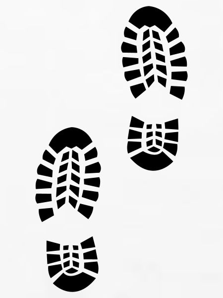 Fußabdruck Schuhe
