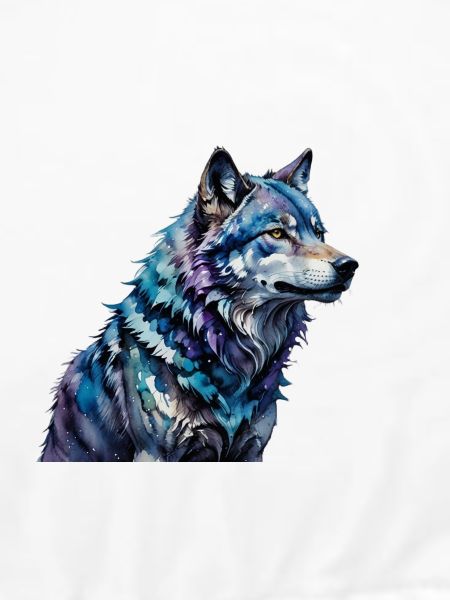 Wasserfarbener Wolf