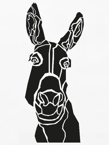 Minimalistische Esel-Silhouette