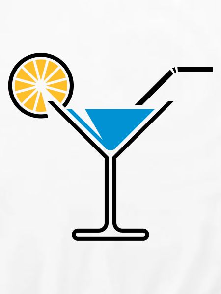 Cocktail / Cocktailglas / Martini + (Hellblau)