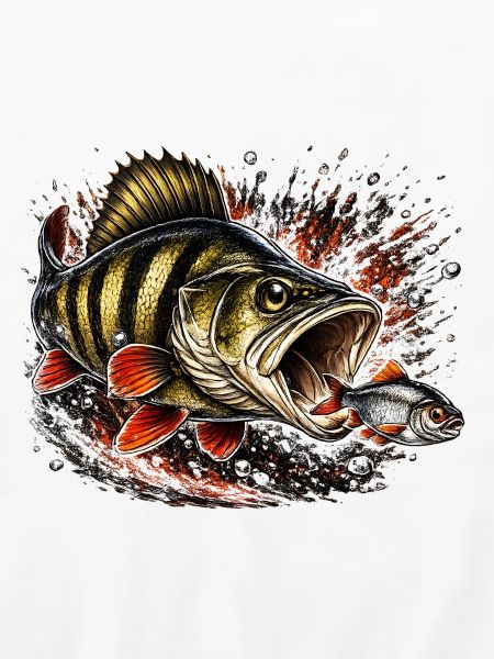 Explosives Barsch-Raubtierfisch-Design