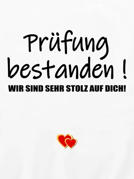 Glückwunsch Prüfung bestanden