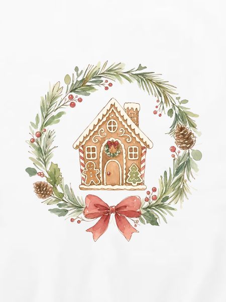Lebkuchenhaus Weihnachtskranz