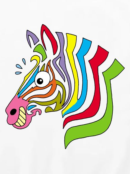 mehrfarbiges Zebra