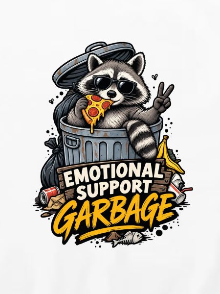 Emotionaler Müllsupport Waschbär