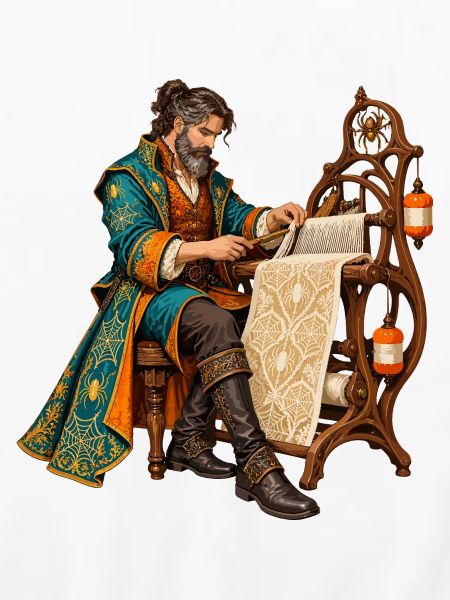 Renaissancemeister am Webstuhl