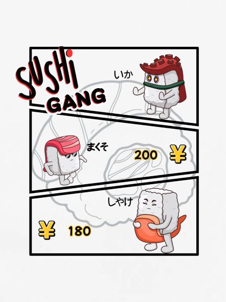 Sushi Gang Comicfiguren