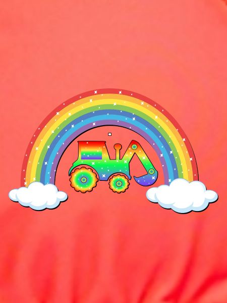 Regenbogen Kinder Bagger