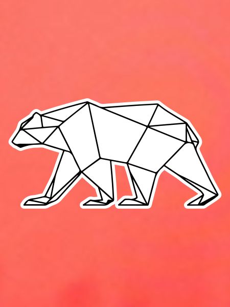 Polar Bär Polygon Eisbär Symbol