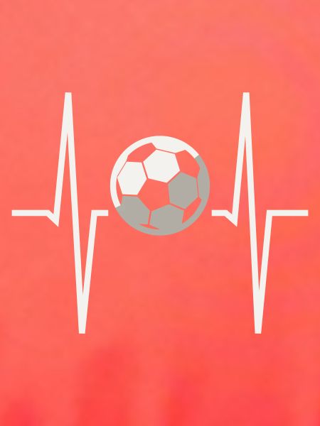 Fußball-Herzfrequenz-EKG Herzfrequenzmonitor Fußballfan