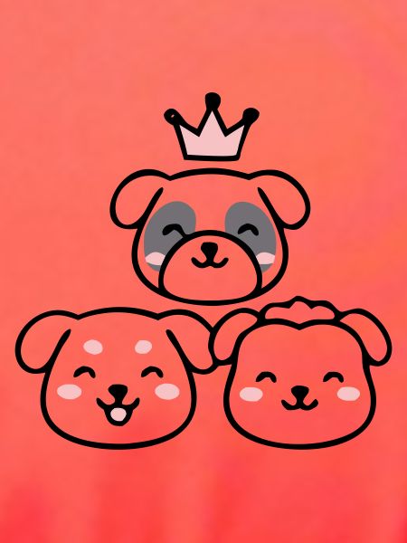 Hunde Welpen Krone Logo