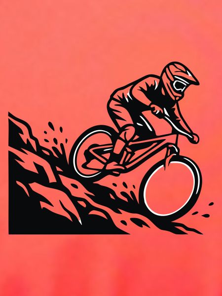 Downhill Mountainbiker Silhouette
